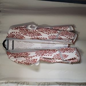 NWOT Cover up in Orange and White Print